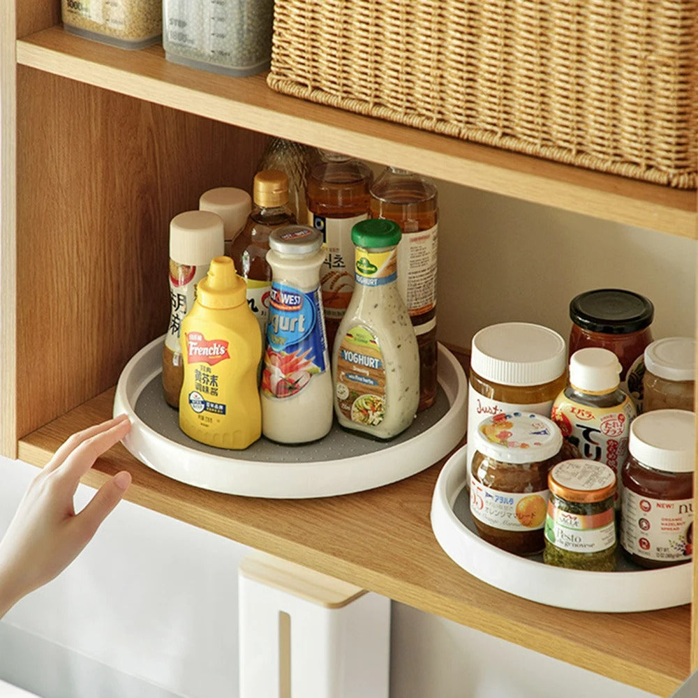 2-Tier Round Kitchen Turntable Organizer