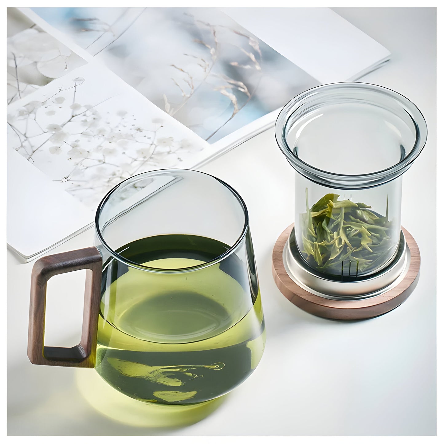 Heat-resistant Glass Tea Cup – Artisan Style Brew Mug