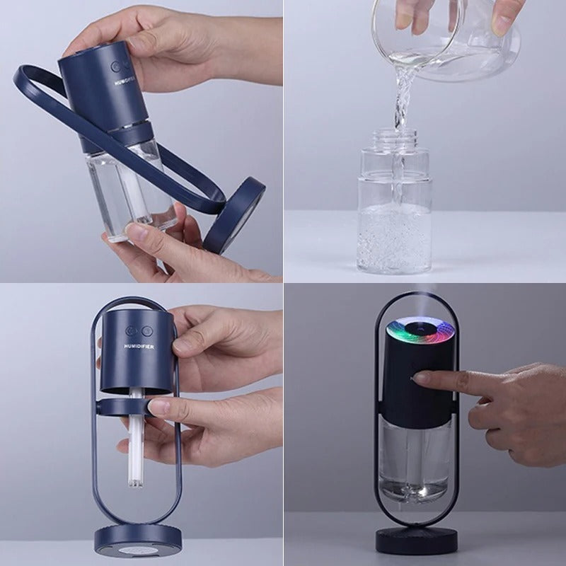 Modern 360° LED Night Light with USB Charging Feature