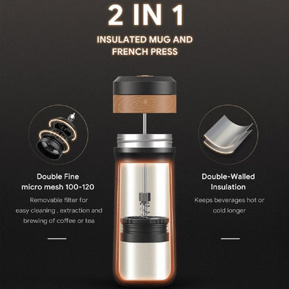 Travel Coffee Press Brewer for French Style Coffee
