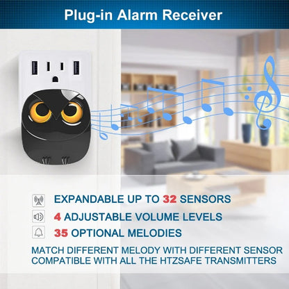 Waterproof Motion Sensor Alarm for Driveway Security