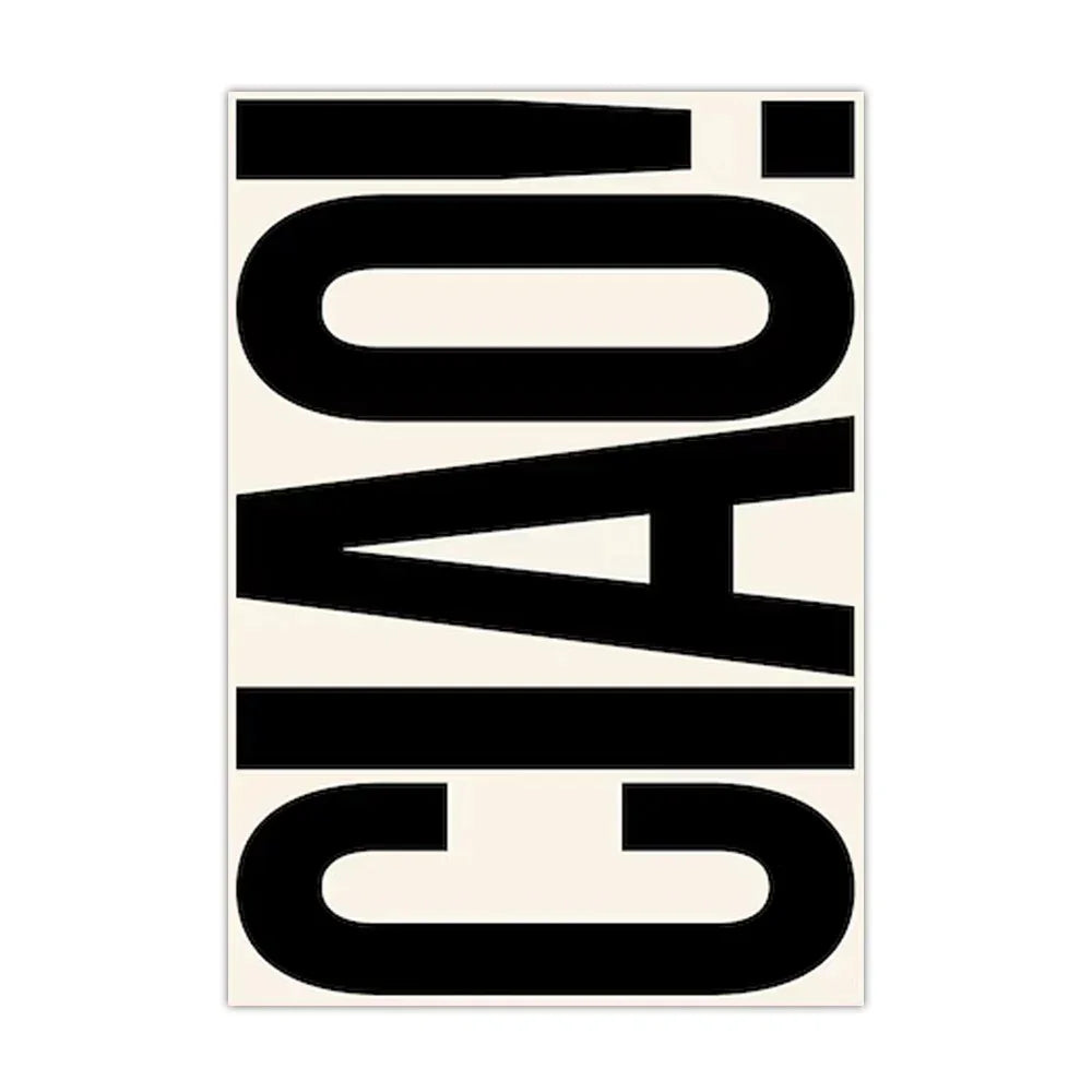 Ciao Minimalist Wall Art Decoration