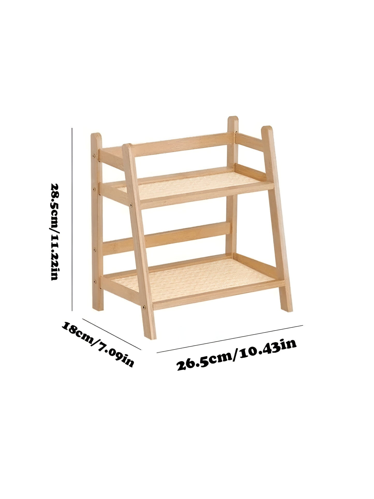 2-Tier Kitchen Organizer Shelf for Cups and Accessories - Bamboo Style