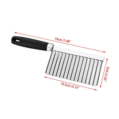 Stainless Steel Wavy Knife for Cutting Vegetables and Fries