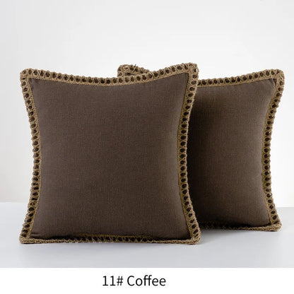 Decorative Pillow Case in Grey and Red for Festive Accents