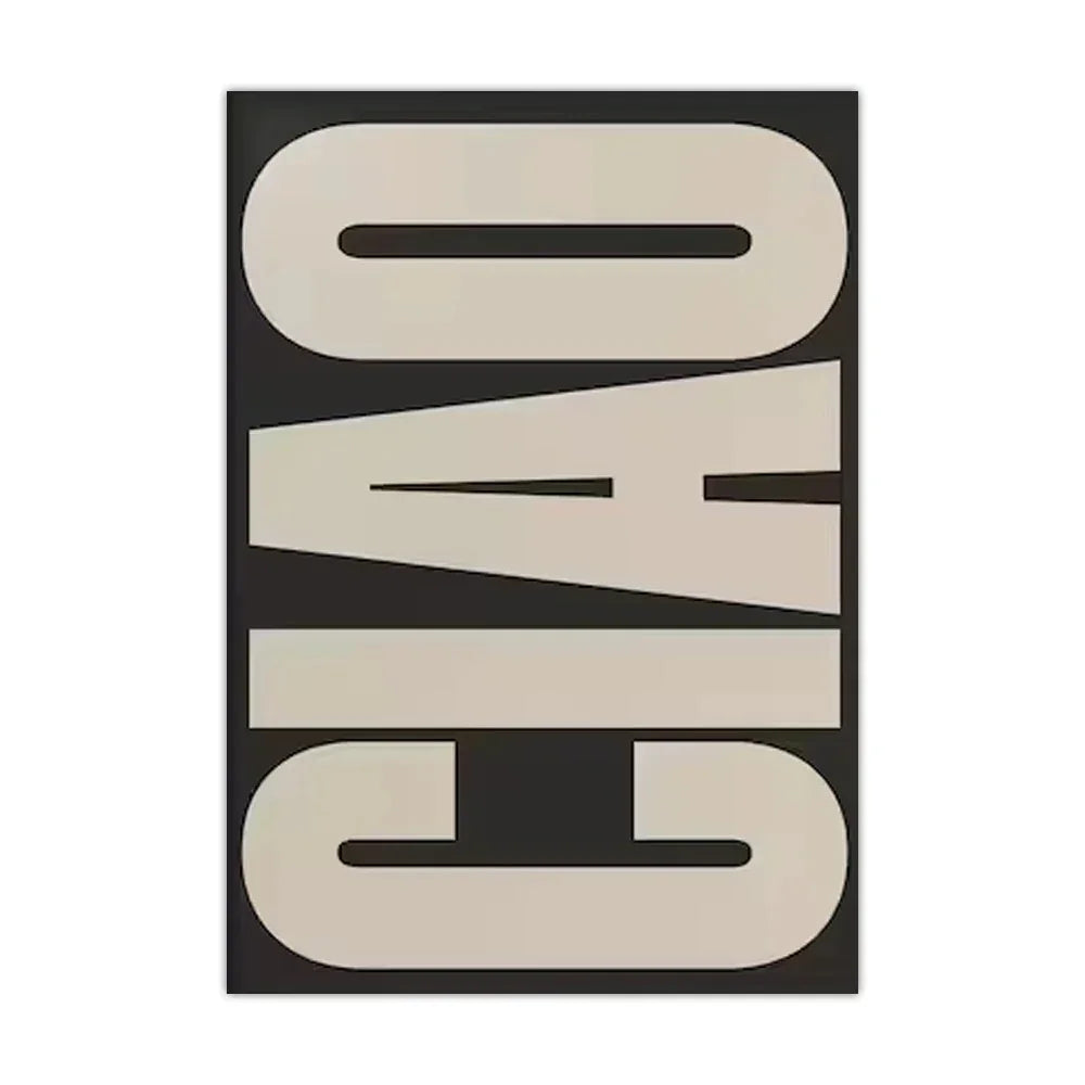 Ciao Minimalist Wall Art Decoration