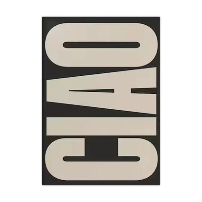 Ciao Minimalist Wall Art Decoration
