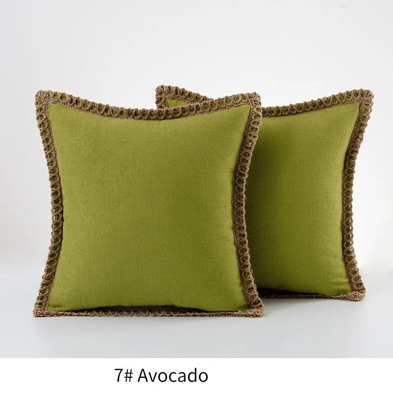 Decorative Pillow Case in Grey and Red for Festive Accents