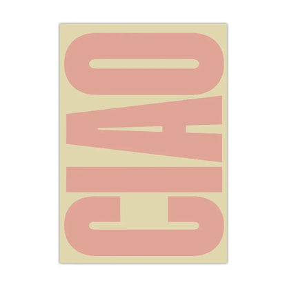 Ciao Minimalist Wall Art Decoration