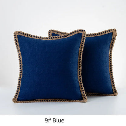 Decorative Pillow Case in Grey and Red for Festive Accents