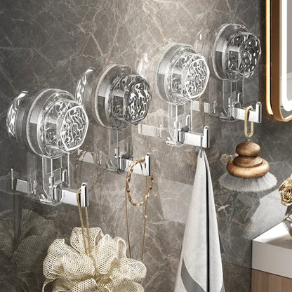 Self-Adhesive Suction Hooks – No-Drill Wall Mount for Kitchen & Bathroom