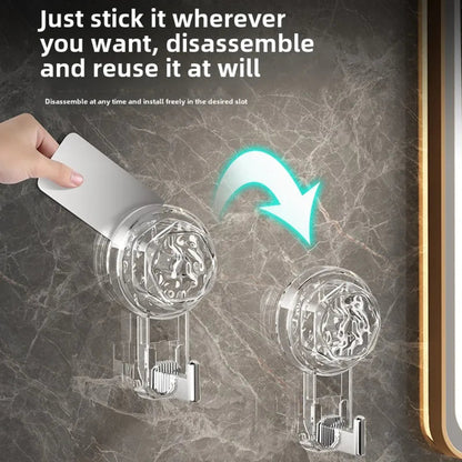 Self-Adhesive Suction Hooks – No-Drill Wall Mount for Kitchen & Bathroom
