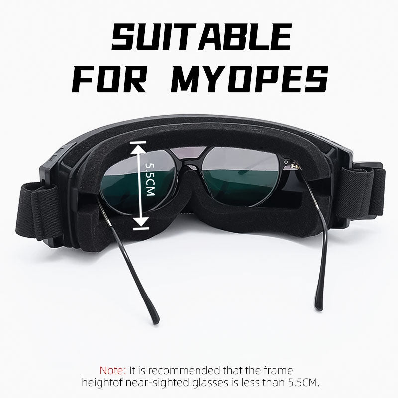 Safety Glasses Overlay for Spectacle Users with Changeable Lenses