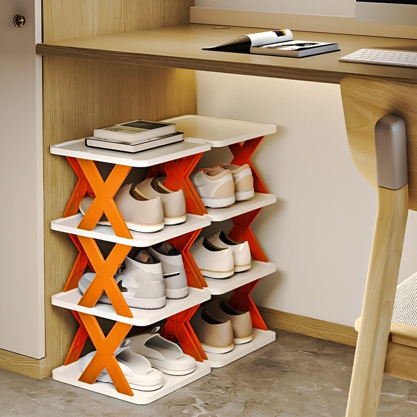 Adjustable Shoe Rack with 3 to 7 Tiers | Space-Saving Organizer