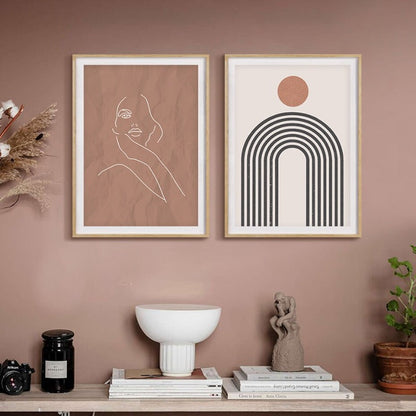 Serene Bohemian Rainbow Canvas Art for Modern Spaces