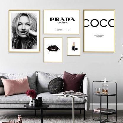Chic Abstract Makeup Art Print for Modern Spaces