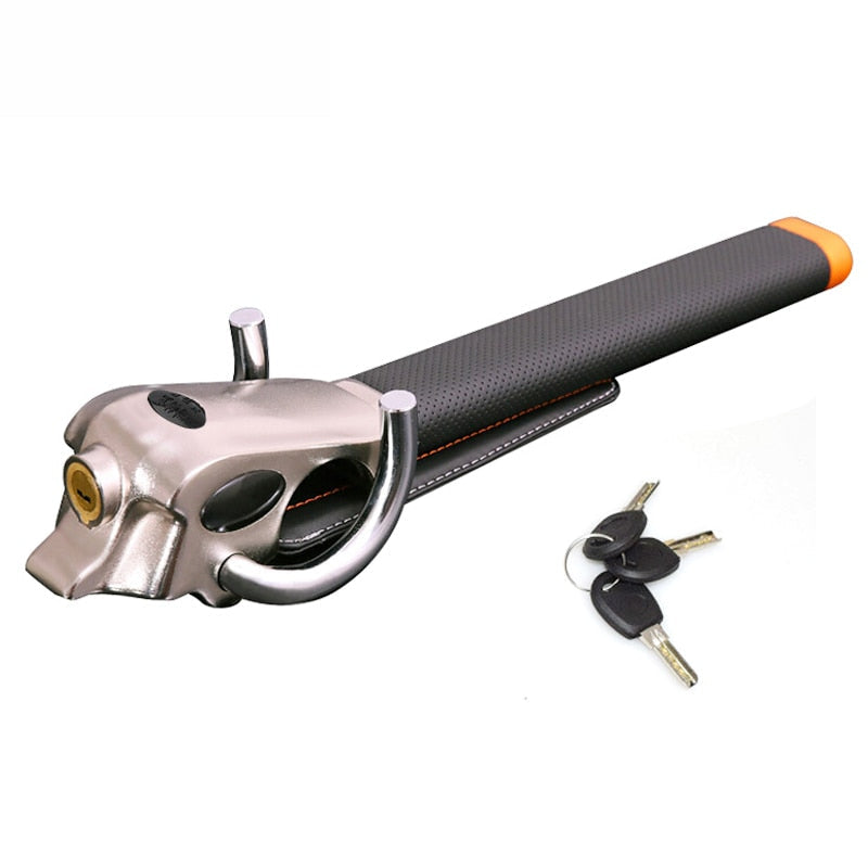 Foldable Steering Wheel Lock with Alarm – Effective Vehicle Security Tool