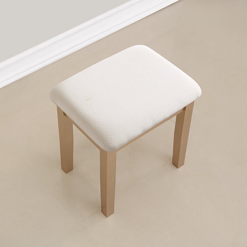 Makeup Dressing Table with Mirror and Soft Upholstered Stool