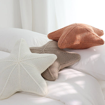 Coastal Style Knitted Decorative Cushions – Soft Shapes