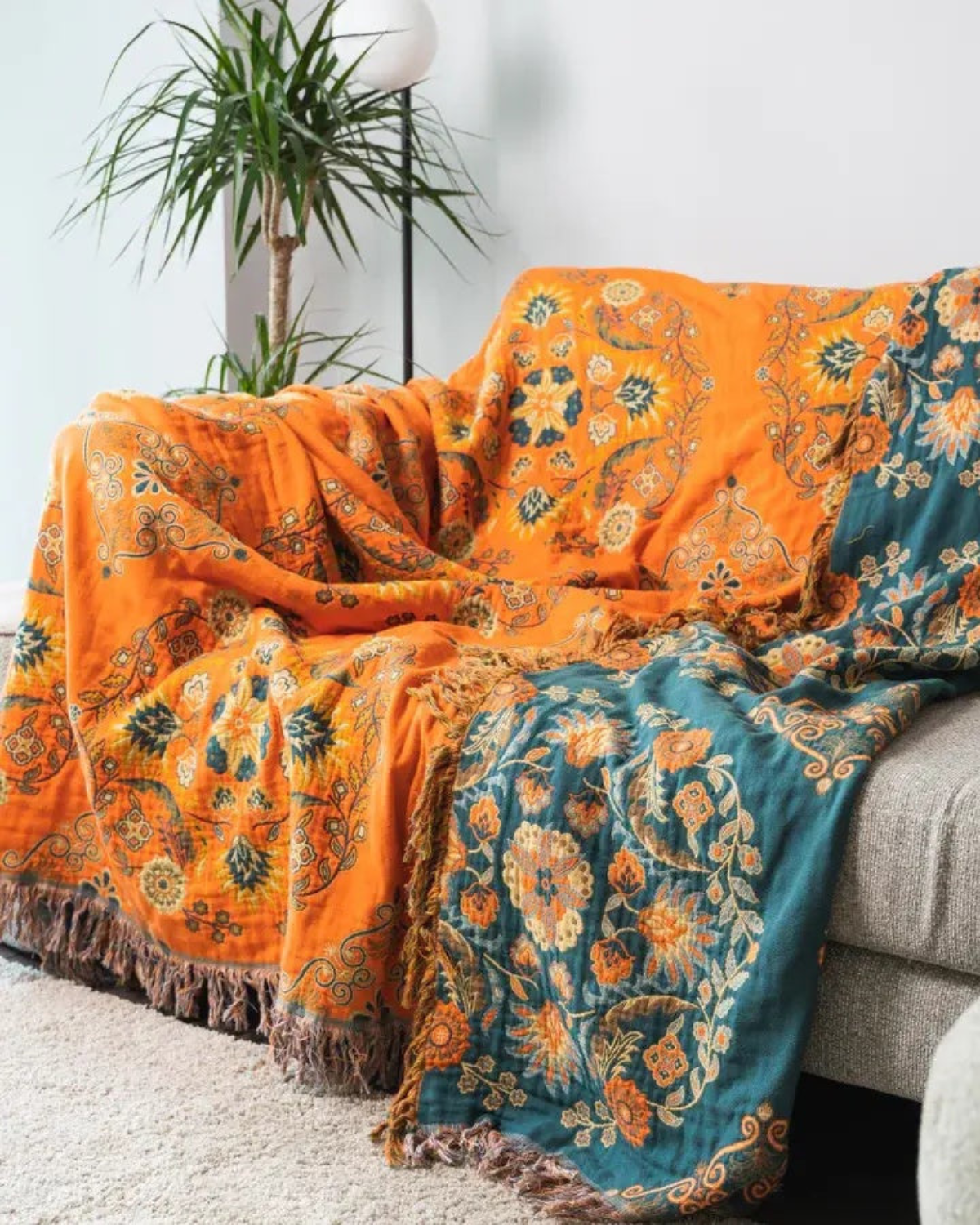 Reversible Cotton Gauze Blanket Duo – Soft and Luxurious
