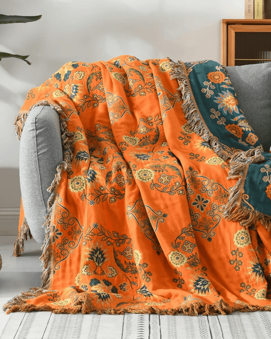 Reversible Cotton Gauze Blanket Duo – Soft and Luxurious