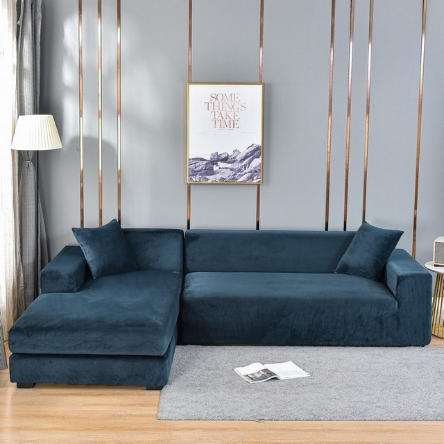 Velvet Sofa Cover | Universal Fit & Stretchable | Complete Protection & Stylish Design | Machine Washable