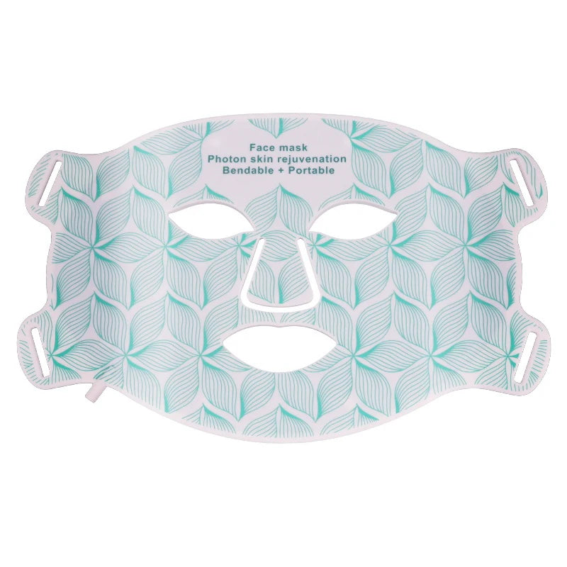 Rechargeable Silicone Skincare Mask for Face and Neck – 8-Color LED with Timer
