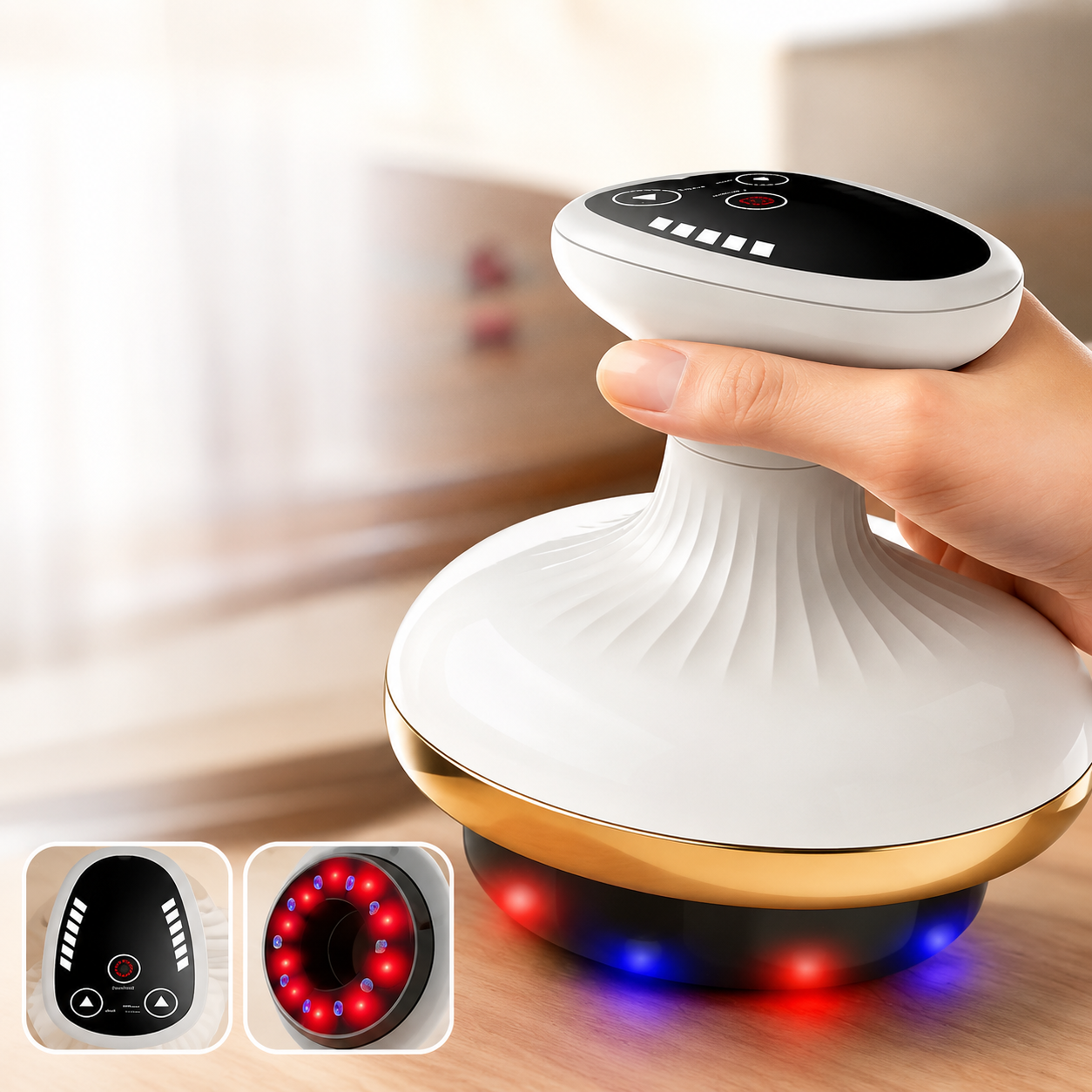 Heated Electric Cupping Massage Device for Muscle Tension Relief