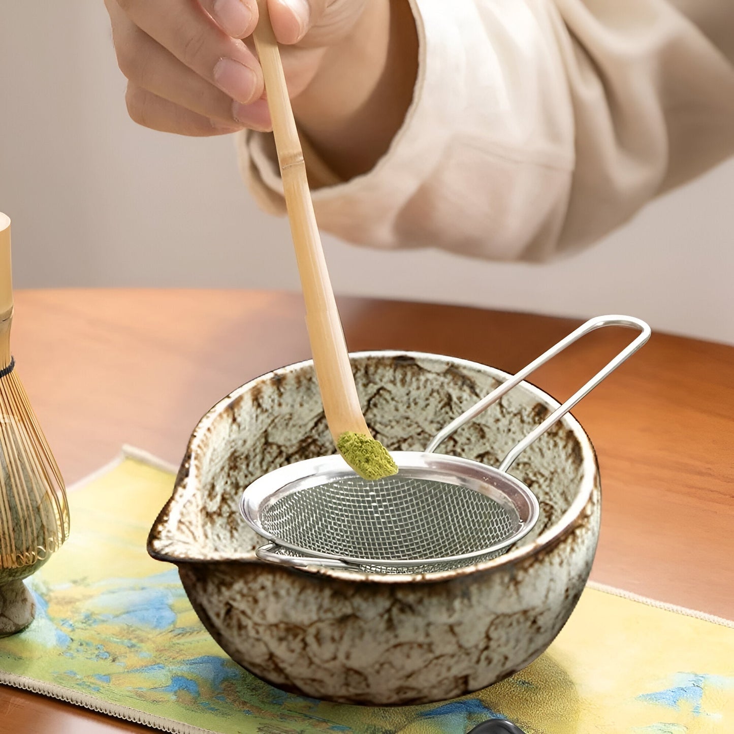 Ceramic Matcha Set for Traditional Tea Ceremony | 6 Pieces