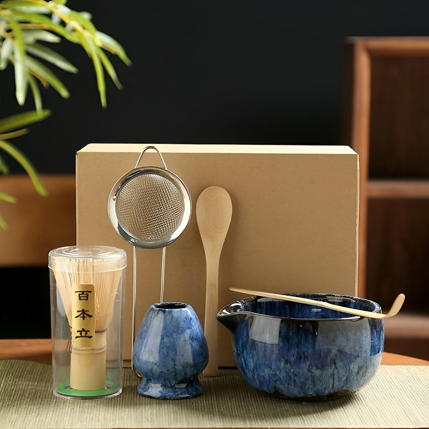 Ceramic Matcha Set for Traditional Tea Ceremony | 6 Pieces