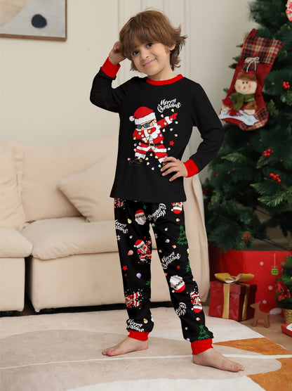 Black Matching Family Christmas Pajamas | Adult, Kids, and Dog Sets