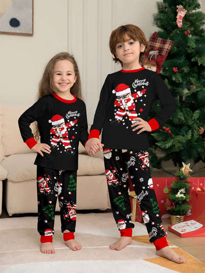 Black Matching Family Christmas Pajamas | Adult, Kids, and Dog Sets