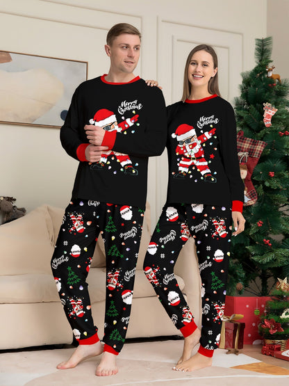 Black Matching Family Christmas Pajamas | Adult, Kids, and Dog Sets