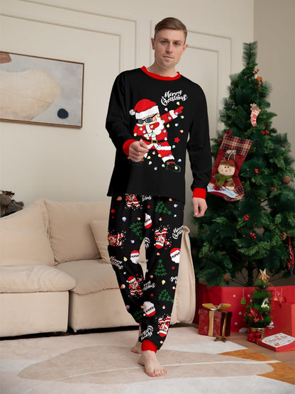Black Matching Family Christmas Pajamas | Adult, Kids, and Dog Sets