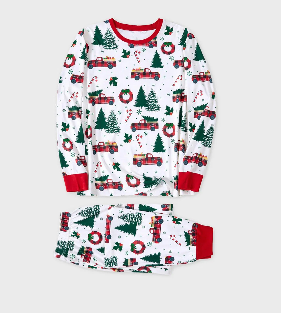 Family Christmas Pajamas for Truck with Christmas Tree Design