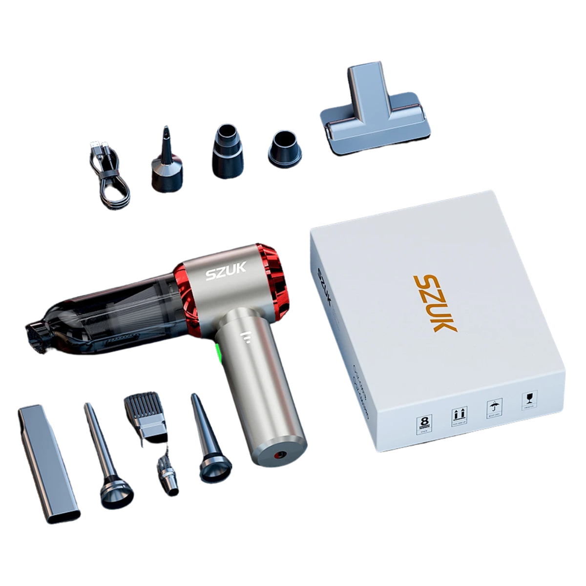 Portable Handheld Car Vacuum - Mini Wireless Cleaner with Strong Suction