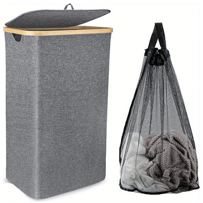 Spacious Laundry Basket with Lid for Organized Living