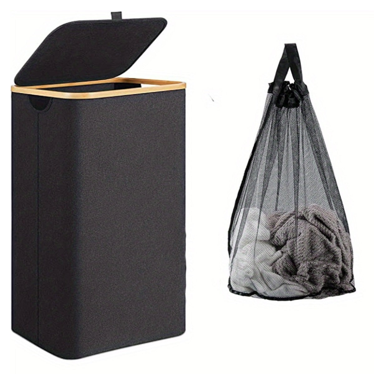 Spacious Laundry Basket with Lid for Organized Living