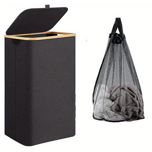 Spacious Laundry Basket with Lid for Organized Living