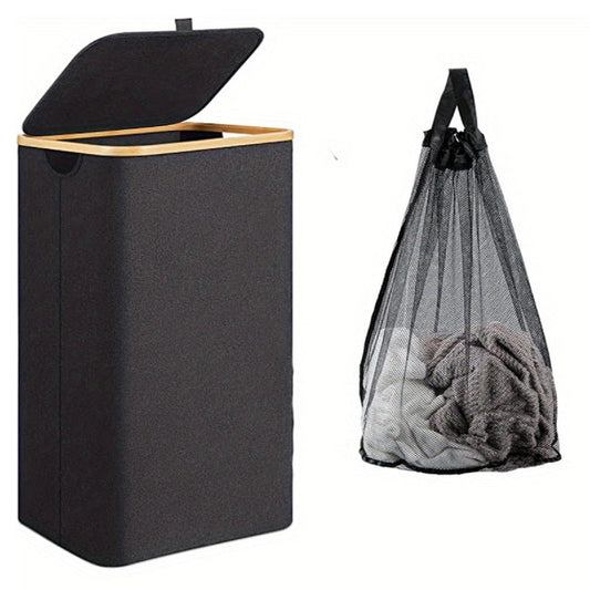 Spacious Laundry Basket with Lid for Organized Living