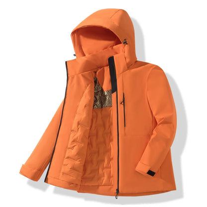 Waterproof Fleece Jacket for All - Thermal Raincoat for Winter Weather