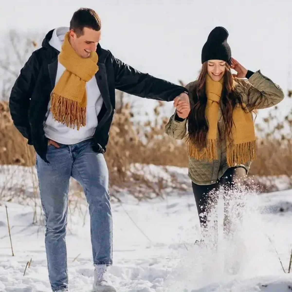 Electric Neck Warmer Scarf - Adjustable Heated Design for Winter Use