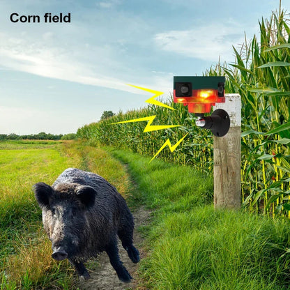 Outdoor Waterproof Animal Deterrent Alarm with Solar Motion Sensor and Loud Siren