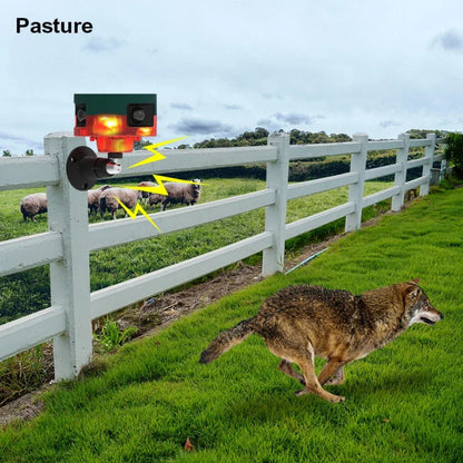 Outdoor Waterproof Animal Deterrent Alarm with Solar Motion Sensor and Loud Siren