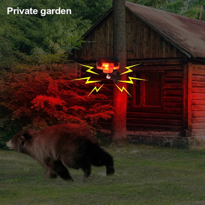 Outdoor Waterproof Animal Deterrent Alarm with Solar Motion Sensor and Loud Siren