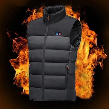 Electric Winter Vest with 11 Heating Zones - Sleeveless Jacket