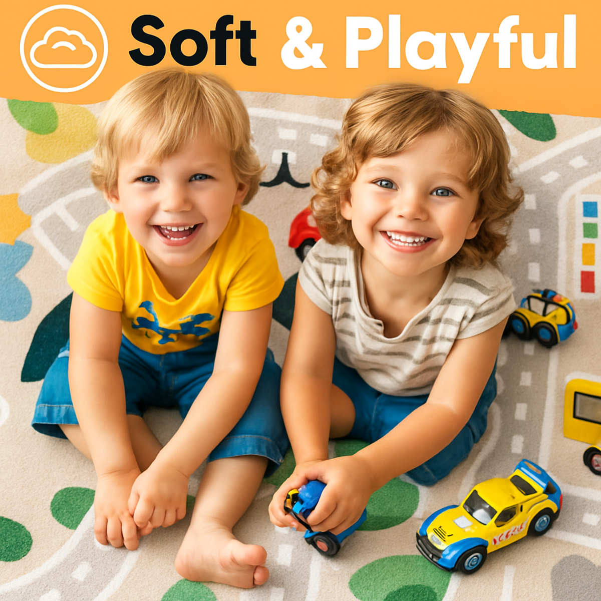 Children's Crawling Carpet - Reading Play Mat for Parking Lot Area