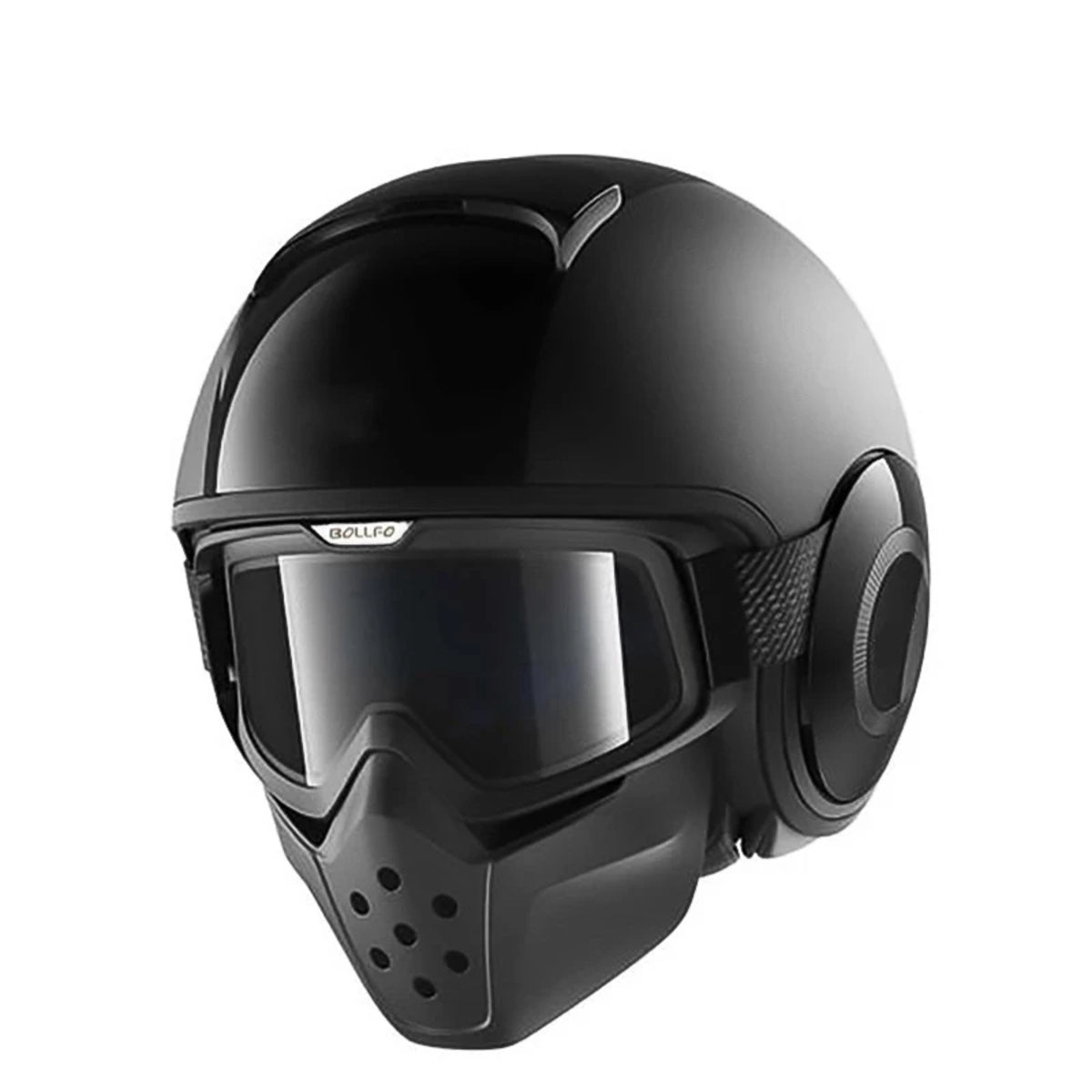 Adjustable Strap Motorcycle Goggles with Detachable Face Mask - Anti-Fog