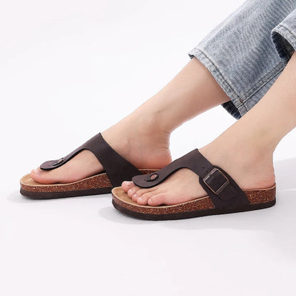 Summer Mules for Women - Clog Sandals with Cork Footbed and Arch Support