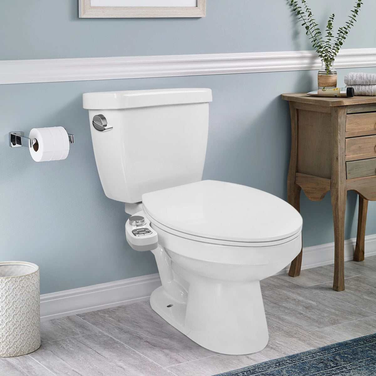 Self-Cleaning Dual Nozzle Bidet Attachment for Toilets - Non-Electric
